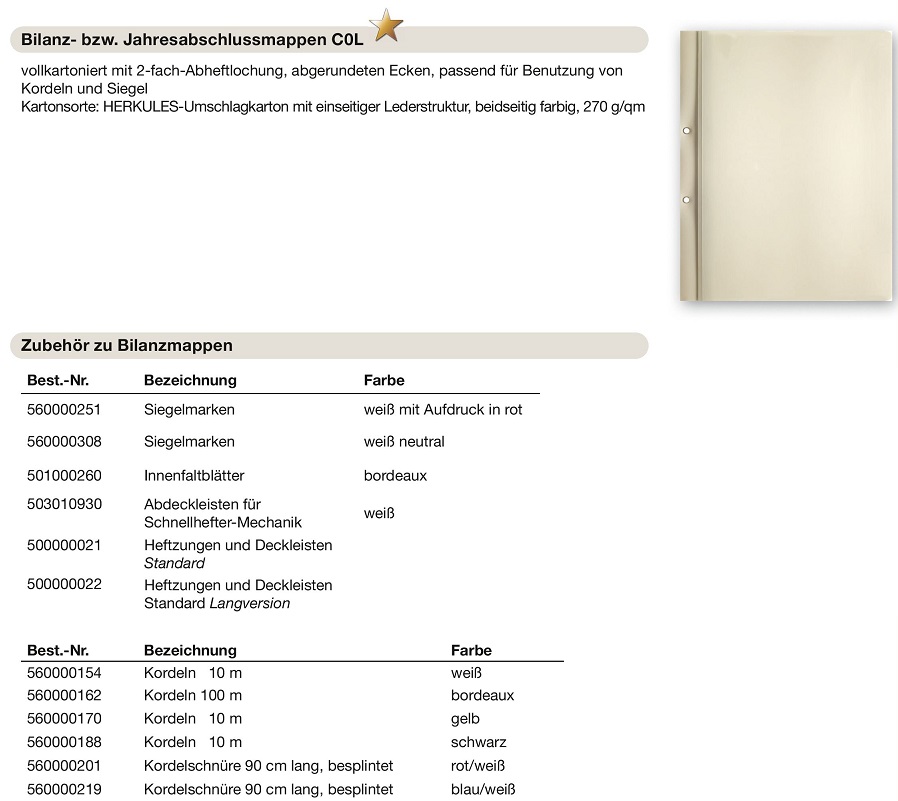 Bilanzmappen-COL-Kordel-und-Siegel, Kordelmappen, Berichtsmappen