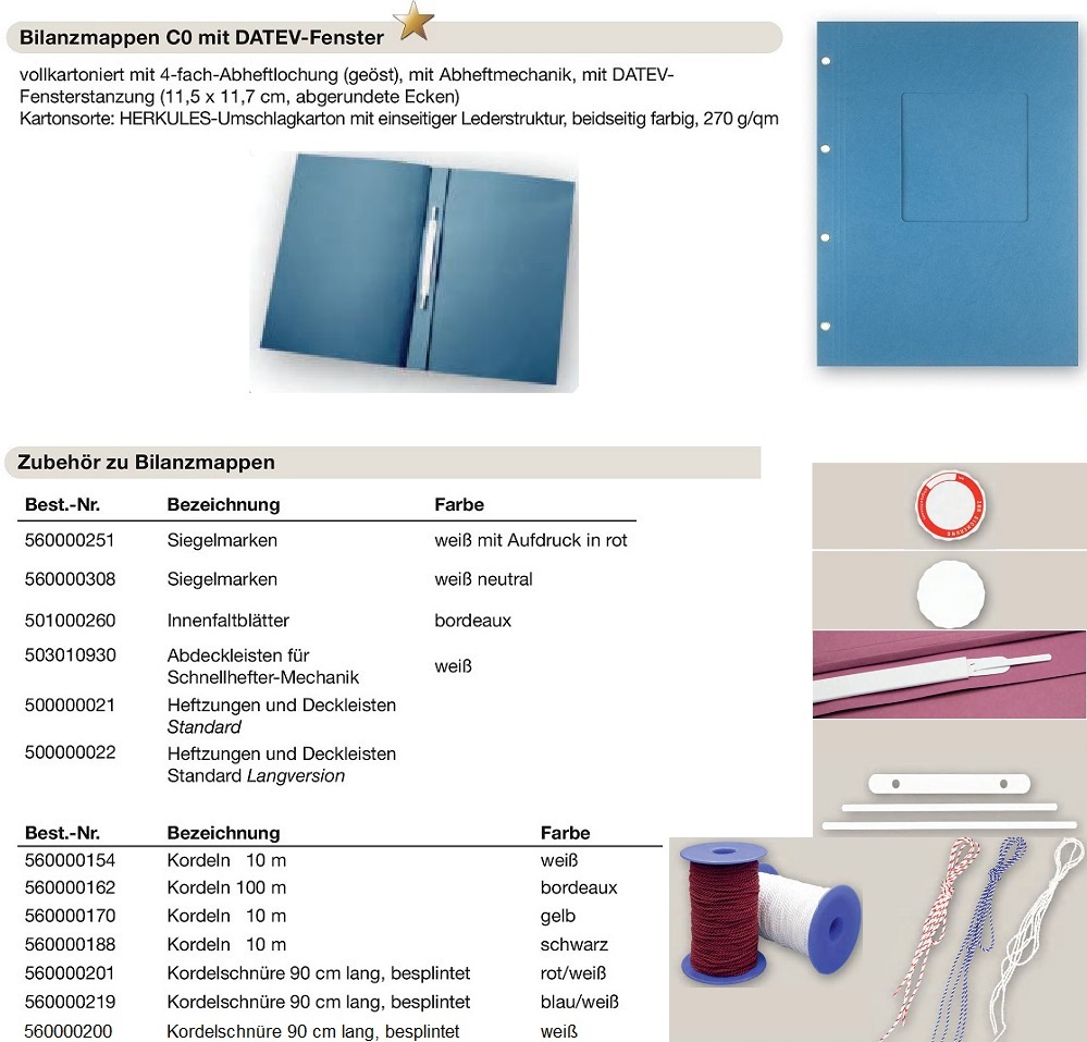 Bilanzmappen / Bilanzhefter-Vollkarton2